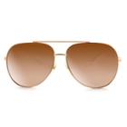 Women's Aviator Sunglasses With Blush Lenses - Wild Fable Gold