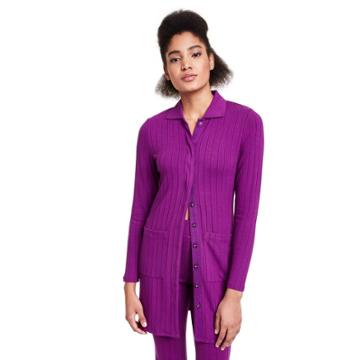 Women's Long Sleeve Collared Button-down Shirt - Victor Glemaud X Target Purple Xxs