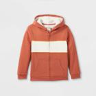 Boys' French Terry Colorblock Hooded Sweatshirt - Cat & Jack Orange