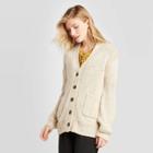 Women's Tinsel Puff Long Sleeve Cardigan - Who What Wear Brown