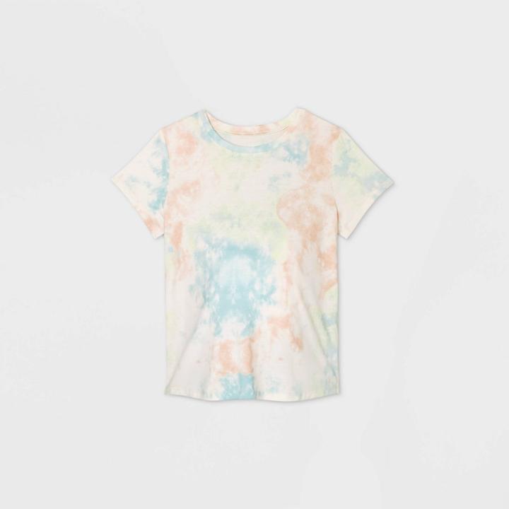 Maternity Tie-dye Short Sleeve Scoop Neck T-shirt - Isabel Maternity By Ingrid & Isabel