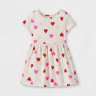 Toddler Girls' Knit Short Sleeve Dress - Cat & Jack Off-white