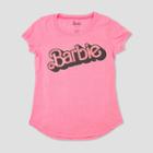 Plus Size Girls' Barbie Short Sleeve T-shirt - Pink