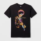 Men's Short Sleeve Jimi Hendrix Crew T-shirt - Black