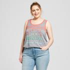 Zoe+liv Women's Plus Size Together Is A Beautiful Place Graphic Tank Top (juniors') Gray