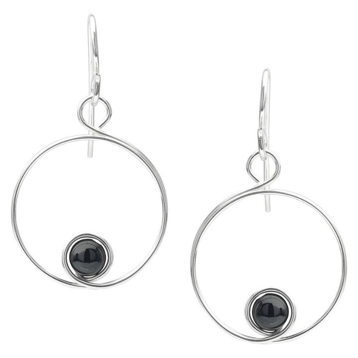 Journee Collection Women's Tressa Collection Sterling Silver Spiral Bead Earrings Handmade