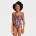 Girls' Cheetah In Hiding One Piece Swimsuit - Cat & Jack Blue