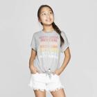 Girls' Short Sleeve Graphic T-shirt - Art Class Gray
