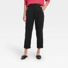 Women's High-rise Straight Chilled Out Ankle Chino Pants - A New Day Black