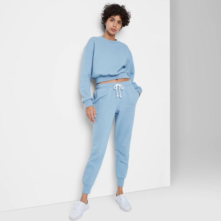 Women's High-rise Sweatpants - Wild Fable Blue