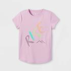 Girls' Short Sleeve 'rise' Graphic T-shirt - All In Motion Lilac Purple