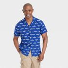 Men's Camp Collared Short Sleeve Button-down Shirt - Goodfellow & Co Blue