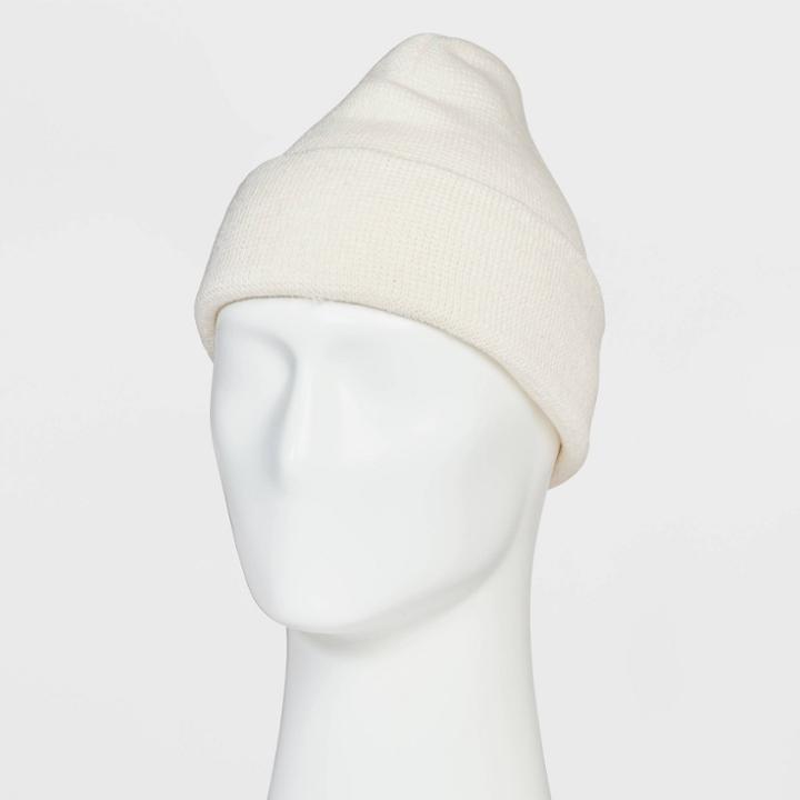 Men's Circular Knit Beanie - Goodfellow & Co Cream, Ivory
