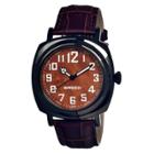 Men's Breed Mozart Watch With Genuine Burled Wood Dial - Black/brown