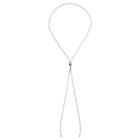 Distributed By Target Adjustable Lariat Popcorn Chain In Sterling Silver -gray