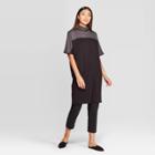 Women's Elbow Sleeve Turtleneck T-shirt Dress - Prologue Black L, Women's,