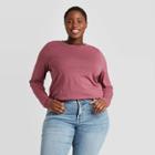 Women's Plus Size Long Sleeve Shirt - Ava & Viv Grape
