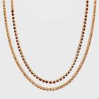 Cup Chain Multi-strand Necklace - A New Day Dark Brown
