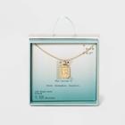 Silver Plated Initial Tag Pendant Necklace - A New Day Gold