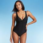 Kona Sol Women's Twist-front High Coverage One Piece Swimsuit - Kona