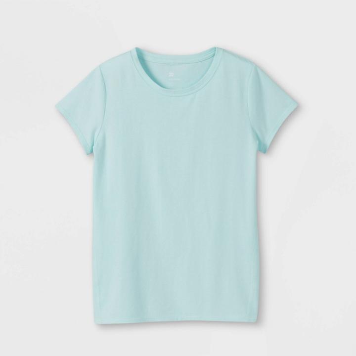 Girls' Short Sleeve T-shirt - All In Motion Aqua Green