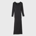 Long Sleeve Fitted Maternity Dress - Isabel Maternity By Ingrid & Isabel Black