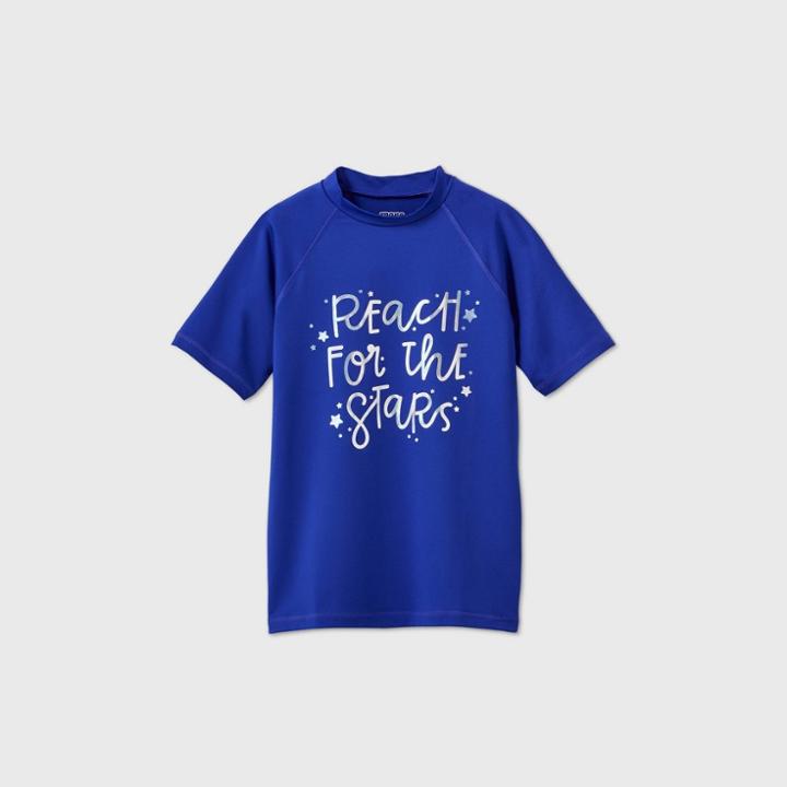 More Than Magic Petitegirls' Short Sleeve Raglan Rash Guard Swim Shirt - More Than