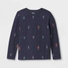 Boys' Adaptive Rockets Long Sleeve Graphic T-shirt - Cat & Jack Navy