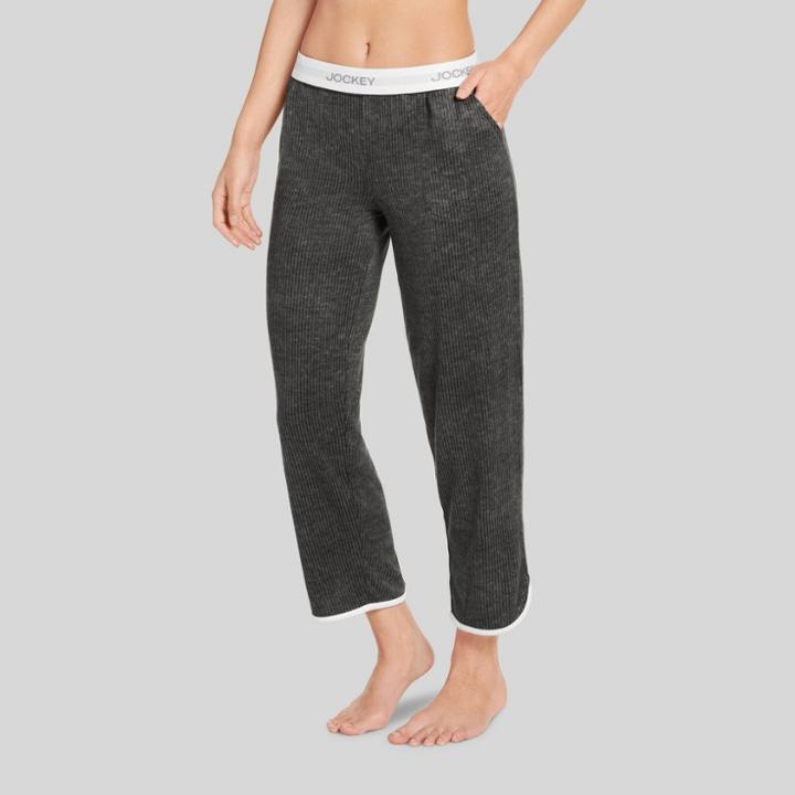 Jockey Generation Women's Retro Vibes Ribbed Pajama Pants - Charcoal Heather