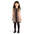 Toddler Girls' Colore Zig Zag Sleeveless Crewneck Sweater Dress - Missoni For Target 2t, Women's, Pink Brown