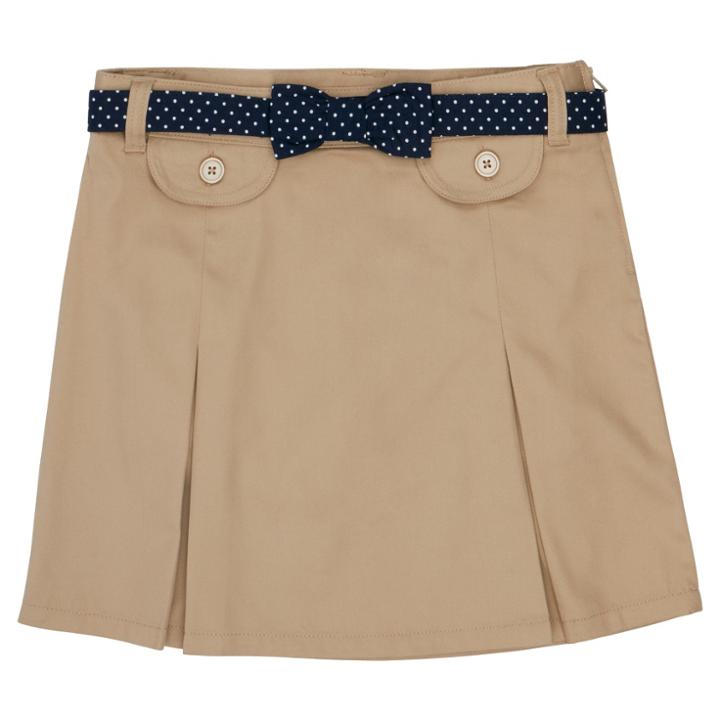 French Toast Girls' Uniform Scooter With Belt - Khaki (green)
