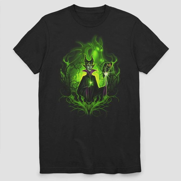 Disney Men's Maleficent Dark Fairy Short Sleeve Graphic T-shirt - Black S, Men's,