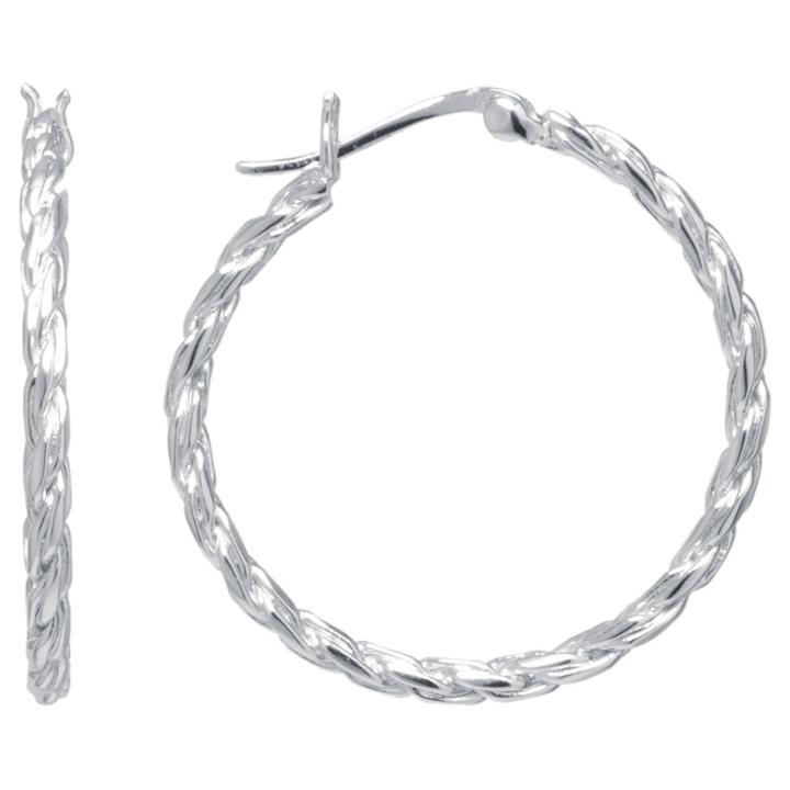 Distributed By Target Silver Plated Brass Polished Hoop (30mm), Women's,