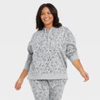 Well Worn Black History Month Women's Plus Faces Hooded Sweatshirt - Gray