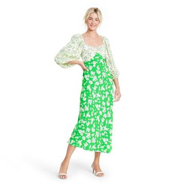 Daisy Long Sleeve Swing Dress - Rixo For Target Green