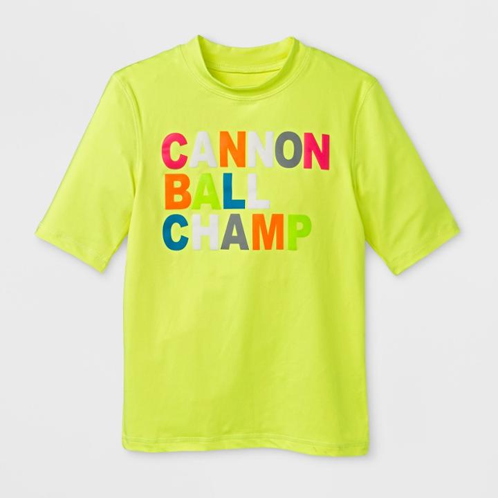 Boys' Cannon Ball Champ Rashguard - Cat & Jack Neon Yellow