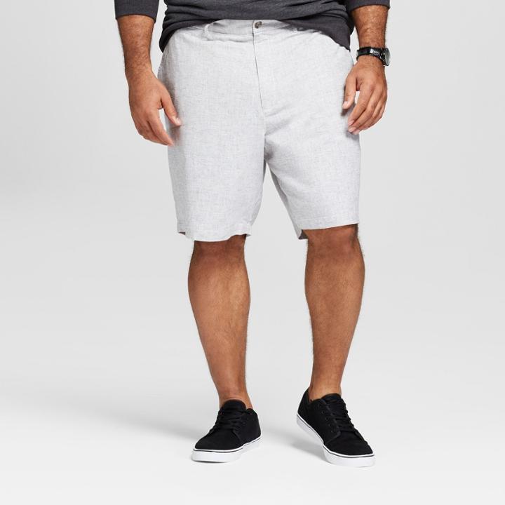 Target Men's Big & Tall 10.5 Linden Flat Front Shorts - Goodfellow & Co Gray