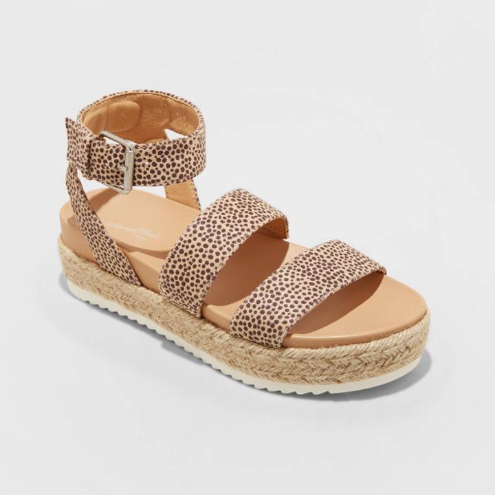 Women's Annie Platform Sandals - Universal Thread Brown