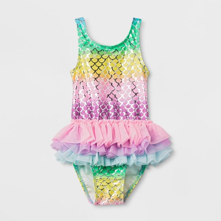 Toddler Girls' Tutu One Piece Swimsuit - Cat & Jack Pink