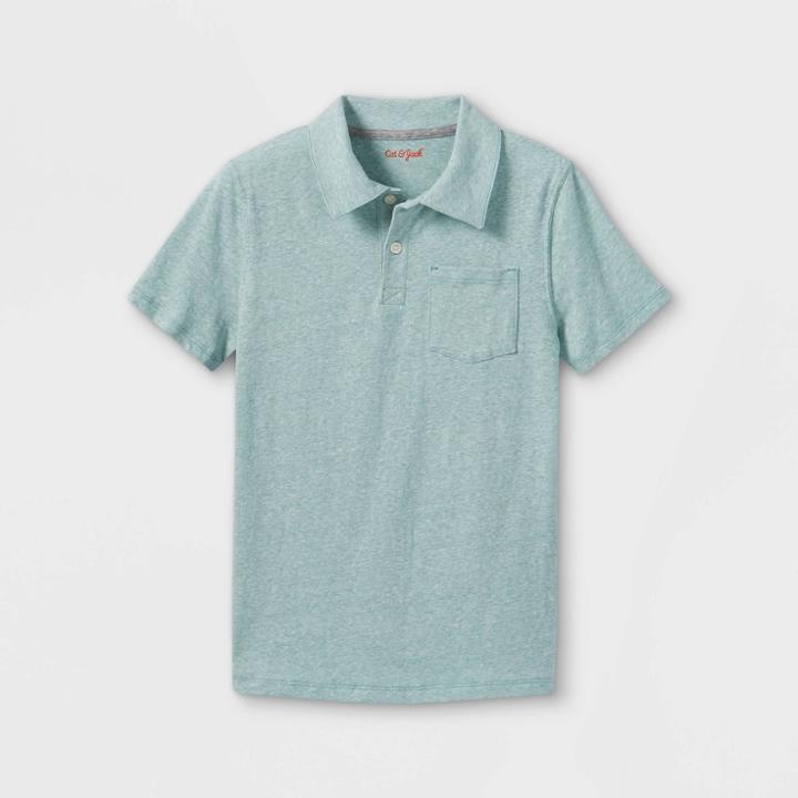 Boys' Knit Polo Short Sleeve Shirt - Cat & Jack Green