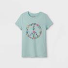 Girls' 'peace Flowers' Graphic T-shirt - Cat & Jack Mint