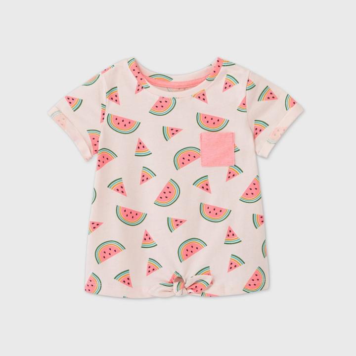 Petitetoddler Girls' Short Sleeve Watermelon T-shirt - Cat & Jack Pink