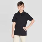 Boys' Short Sleeve Interlock Polo Shirt - Cat & Jack Black