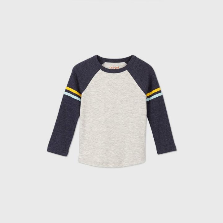 Toddler Boys' Thermal Baseball T-shirt - Cat & Jack Navy