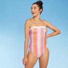 Sunn Lab Swim Women's Side Cinch Stripe One Piece Swimsuit - Sunn Lab Xs, Women's,