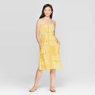 Women's Sleeveless Sweetheart Neck Front Button-down Shift Midi Dress - Knox Rose Gold