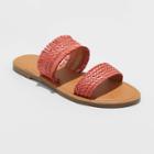 Women's Elizabeth Woven Slide Sandals - Universal Thread Red