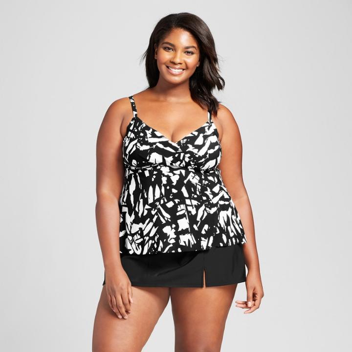 Women's Flyaway Tankini - Aqua Green Black/white