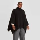Women's Plus Size Turtle Neck Pullover Sweater - A New Day Black