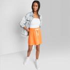 Women's Knit Tennis Mini A-line Skirt - Wild Fable Orange Sporty